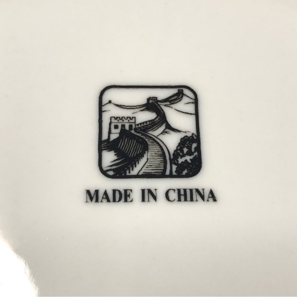 Vintage Black & White Flower Design Creamer & Sugar Bowl - Picture 4 of 12